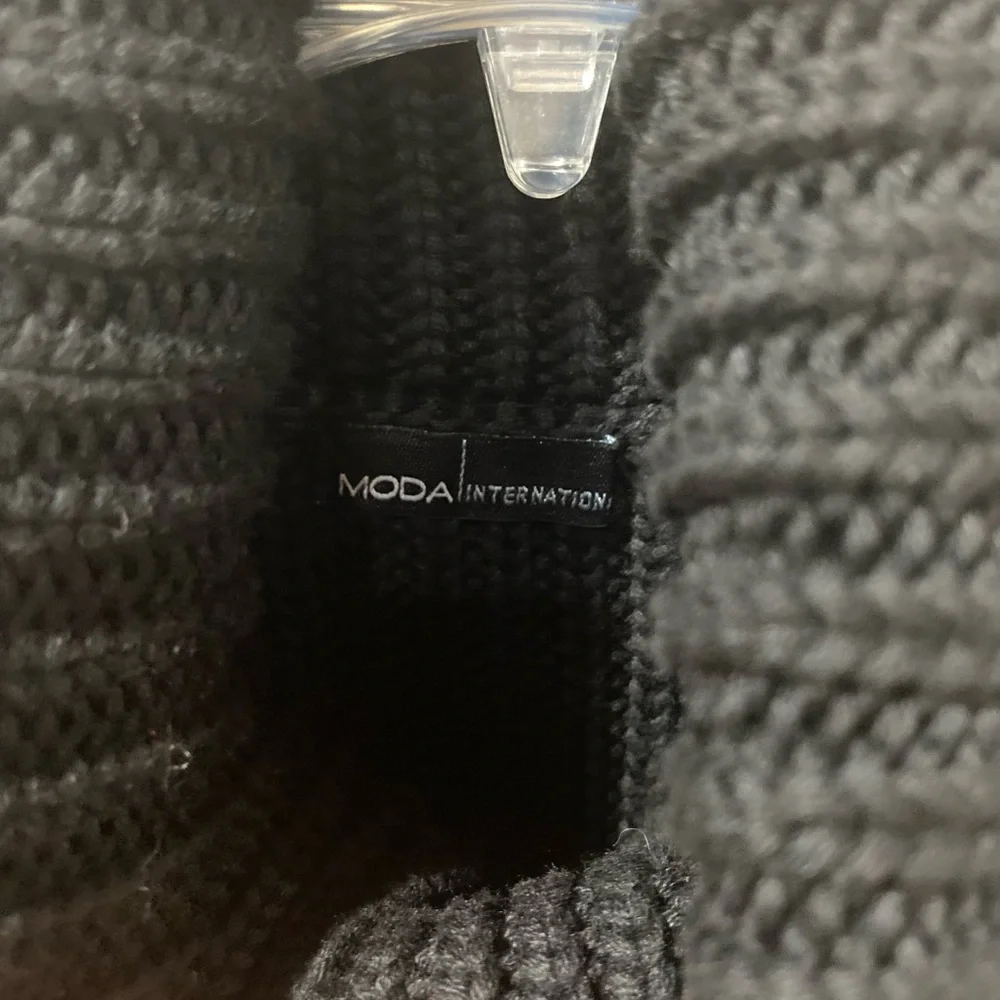 Vintage Moda Black Cowl Neck Sweater mini grunge top - dress